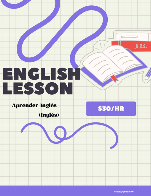 English tutor session - 30 minutes